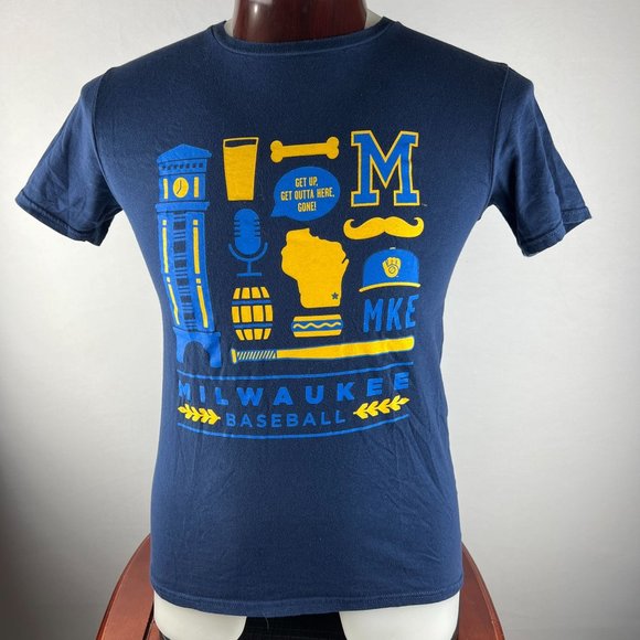 Milwaukee Brewers Baseball Medium T-Shirt - Picture 1 of 5